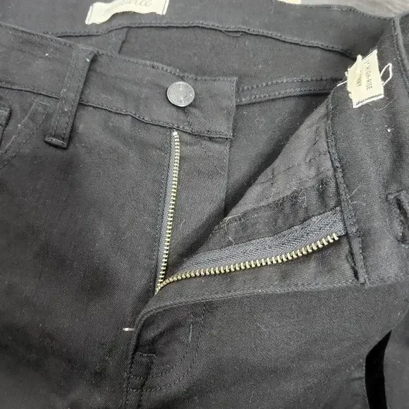 Madewell 9" High Rise Skinny Velvet Tuxedo Stripe Jeans - Picture 10 of 10